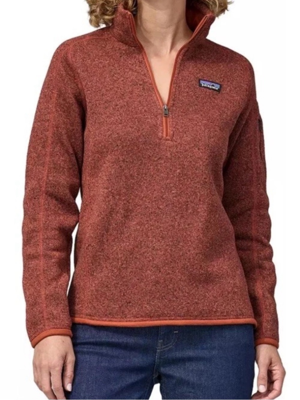 Patagonia Women's Rust Half-Zip Cowl Turtleneck Sweater